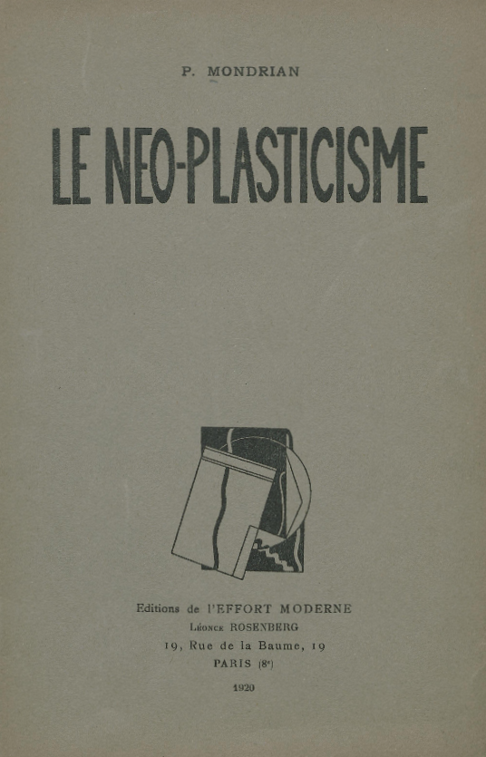 Couverture du livre "Le Néo-plasticisme" de Piet Mondrian